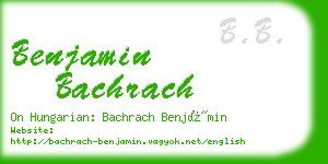 benjamin bachrach business card